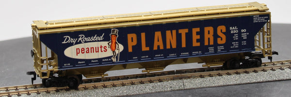 Tyco Planters Peanuts 54' Billboard Covered 3 Bay Hopper HO Train Car 359C HO SCALE Used Excellent