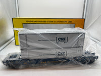 MTH Railking 30-7051a CSX RailKing Husky Stack Car Scale O SCALE NEW