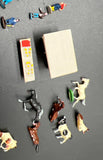 Merten Figures Farmer Market, Pedestrians, Animals (Horses/ Cows) Figures Set N SCALE Used Excellent Damaged Box