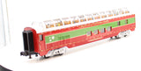MTH Railking 30-68135 Christmas 60' Streamlined Full-Length Vista Dome Car w/LED Lights O SCALE Like New