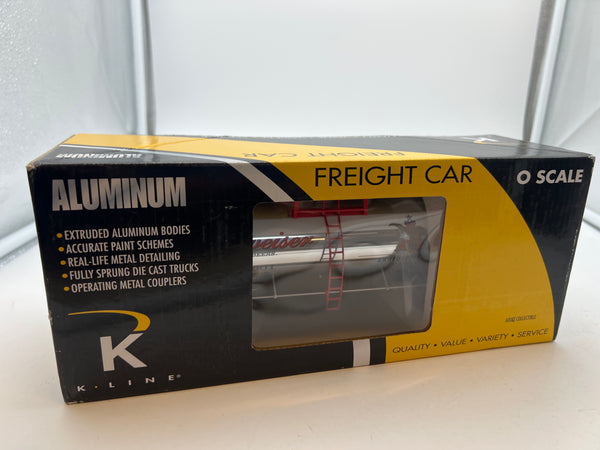 K-Line k6341-5601 ANHEUSER BUSCH BUDWEISER beer ALUMINUM TANK CAR O SCALE  NEW
