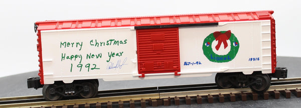 Lionel 1992 Employee X-mas Car 6-19916 O SCALE Like New