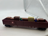 K-Line k707-1891 PENNSYLVANIA PRR  COP & ROBBER OPERATING / ANIMATED FLAT CAR O SCALE Used Excellent