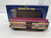 Lionel 6-48394 AMERICAN FLYER 2011 HOLIDAY BOXCAR S SCALE Like New