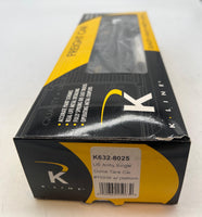K-Line K632-8025 United States Army Tank Car 10936 O SCALE Like New