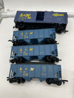 SET OF 4 L&N FREIGHT CARS LATCH COUPLERS HO SCALE AS IS  Used Excellent No Box