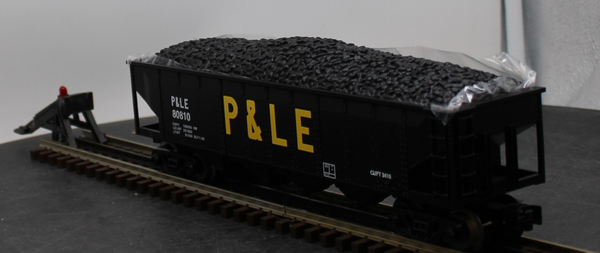 MTH Railking 30-7082C Pittsburgh & Lake Erie 4-Bay Hopper Car w/ Coal Load . O SCALE NEW