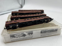 Con-Cor set of 4 Norfolk Western N&W passenger cars N SCALE Like New