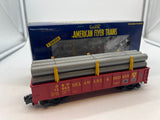 Lionel American Flyer AF 6-48541 Delaware & Hudson Gondola with Pipe Load S SCALE Like New