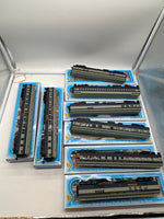 IHC 49050-49057 Baltimore & Ohio B&O Passenger Car Set 8 Heavyweight Cars Latch Couplers HO SCALE Like New