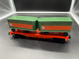 Lionel 6-9282 Great Northern flat car piggyback trailers  O SCALE Used Excellent