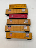 SET OF 6 UNION PACIFIC UP FREIGHT CARS LATCH COUPLERS HO SCALE AS IS Used Excellent No Box