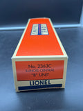 Lionel 6-38363 Illinois Central F3 non-powered B-unit diesel #2363C Postwar Celebration Series PWCO SCALE Like New