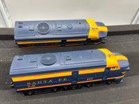 Lionel 6-58600 # 208 Alco A A Santa Fe Desel Set Blue/ Yellow O SCALE Like New