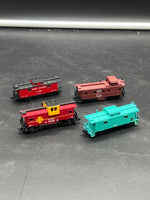 Set of 4 Cabooses NYC, P&LE, ATSF, New Haven N SCALE Used Good