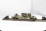 Lionel 6511-2 Military Flat Car w/ Jeep and cannon Trailer O SCALE this is a custom item  Like New WRONG BOX