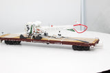 MTH Premier 20-98690 Pennsylvania 60' Flat Car w/(1) pa state police Bell 47 Helicopter O SCALE NEW