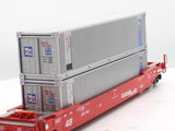 K-Line K- Line K-7765 Southern Pacific Gunderson Husky Stack DTTX W/Containers O SCALE Like New