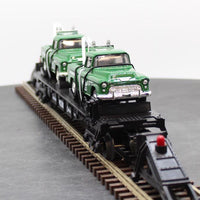 MTH Railking 30-7615 MTH Service Center RailKing Flat Car w/2 Tow Trucks O SCALE NEW