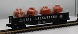Lionel 6-26649 ERIE LACKAWANNA Gondola w/ 4 Canisters O Scale Like New