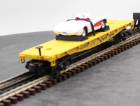 MTH Rugged Rails 33-7603 Chessie Flat Car - with 1957 Corvette  #81130 O SCALE Like New