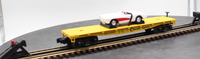 MTH Rugged Rails 33-7603 Chessie Flat Car - with 1957 Corvette  #81130 O SCALE Like New
