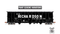 ScaleTrains SXT30335 Rivet Counter Thrall 5750 Carbon Black Covered Hopper 1980s Version, Sid Richardson/Billboard Lettering HO SCALE NEW