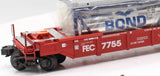 K-Line K7755 FEC DTTX Gunderson W/FEC And Santa Fe Container O SCALE Like New