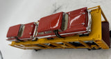 MTH Railking 30-76096 Milwaukee Road Auto Carrier Flat Car w/(4) Chevy Nomads O SCALE Like New