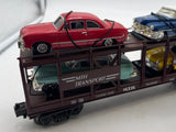 MTH 30-7628 MTH Auto Transportation Auto Carrier Flat Car RailKing 1957 O Scale Used as is