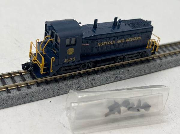 Life-Like Trains 7889 Norfolk & Western 3375 SW9/1200 w kadee style couplers N SCALE Like New
