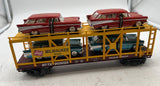 MTH Railking 30-76096 Milwaukee Road Auto Carrier Flat Car w/(4) Chevy Nomads O SCALE Like New
