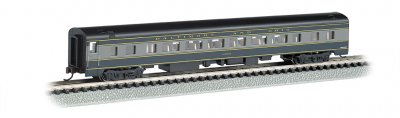 Bachmann 14253 Baltimore and Ohio B&O 85' Smooth side coach with lighted interior  N SCALE