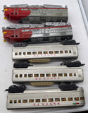 Marx Vintage Postwar Santa Fe Train Set -- 1095 AA, 2 x 3152 Passenger Cars, 3197 Observation car O SCALE Used No Box as is final sale