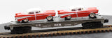 MTH RailKing 30-7610 Flat Car with '57 Chevys O SCALE Like New