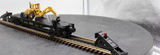 MTH 30-7606 Lines With Ertl Backhoe Semi-Scale Flat Car O SCALE Like New