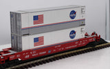 MTH Railking 30-76018 NASA Husky Stack Car O SCALE Like New