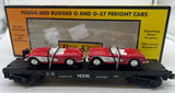 MTH RailKing 30-7624 Auto Transport Flat Car O SCALE Like New