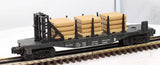 Lionel 6-16347 ONTARIO NORTHLAND Bulkhead Flat Wood Load O Scale (missing bulkhead and 1 stantion) Used
