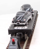 Lionel 6-17537 Flatcar with Black Touring Coupes Route 66 O Scale Like New