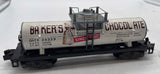 Gilbert American Flyer 24323 Bakers Chocolate tank car Gray Ends S SCALE Used Excellent WRONG box