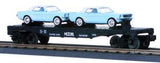 MTH 30-7617 Auto Transport w/Mustangs RailKing O Scale Like New