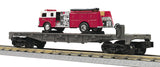 MTH RailKing 30-7629 MTH Transportation Company Flat Car w/ Fore Truck O SCALE Used Excellent