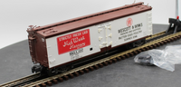K-Line K742-8028 Mid West Hennery Wood Sided Reefer O Scale Used Excellent