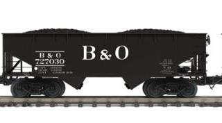 MTH Premier 20-92254D Baltimore & Ohio O Scale Premier 2-Bay Flat End Offset Hopper Car Road  NEW