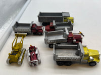 Construction Site Vehicles, Figures, details HO SCALE (9 pc)  Used No Box