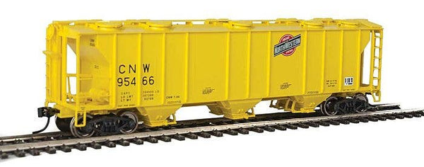 Walthers 910-7019 50' Pullman-Standard PS-2 2893 3-Bay Covered Hopper - Ready to Run -- Chicago & North Western(TM) #95466 HO SCALE NEW