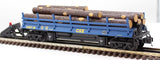 MTH 20-98591 Premier CSX Operating Log Dump Car O SCALE Used Excellent Damaged Box