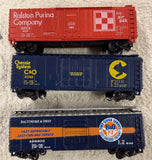 Atlas Lot Ralstein Purina Boxcar, B&O Boxcar and C&O Chessie System Boxcar Modern Couplers N Scale  Used No Box