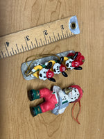 Set of 2 Fireman Ornaments Dalmatians  Used Excellent No Box